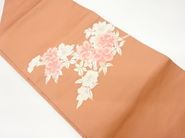 リサイクル　花模様織出し名古屋帯